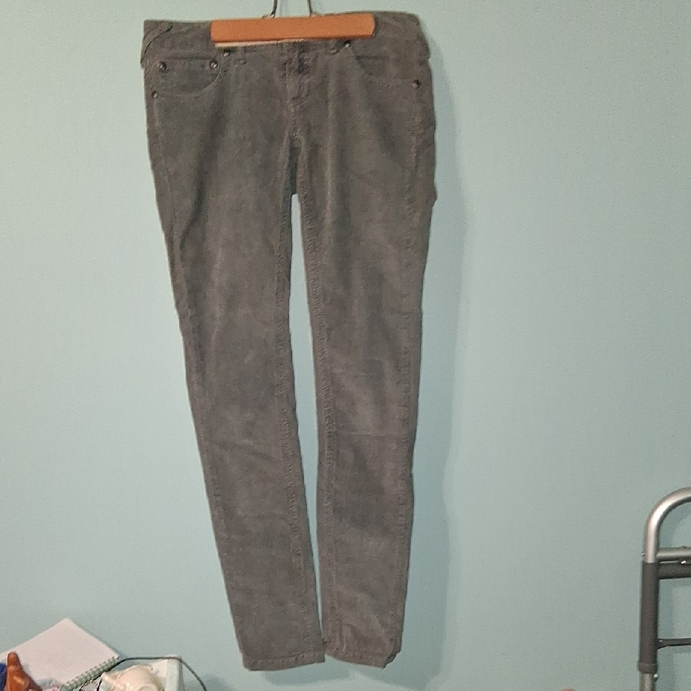 Free People Gray Corduroy Trousers Size W 27